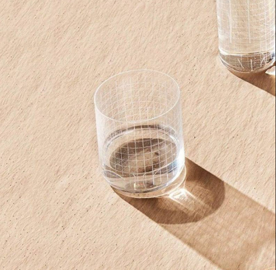 Grid Whiskey Tumblers 390ml, Set of 4