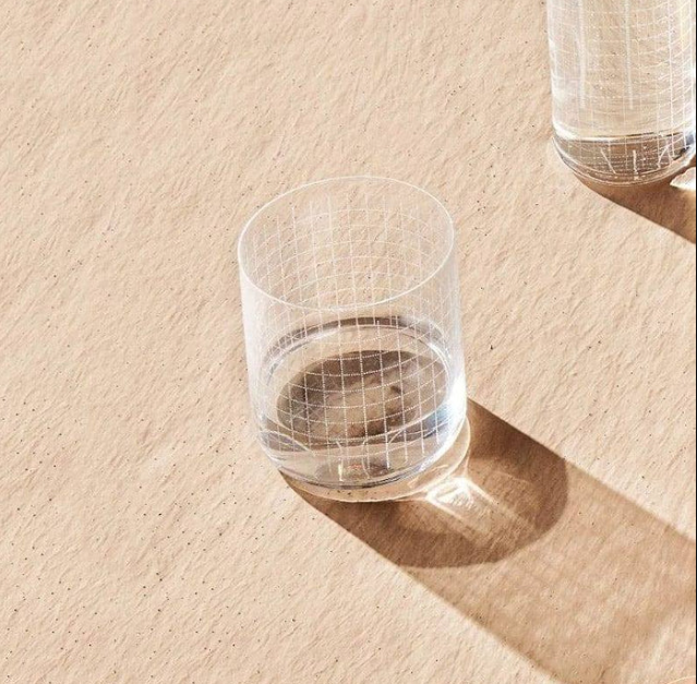 Grid Whiskey Tumblers 390ml, Set of 4
