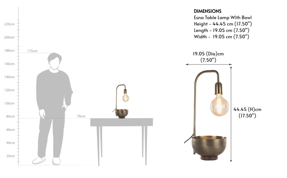 Esna Table Lamp With Bowl
