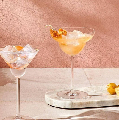Vintage Margarita Glasses 400ml, Set of 2