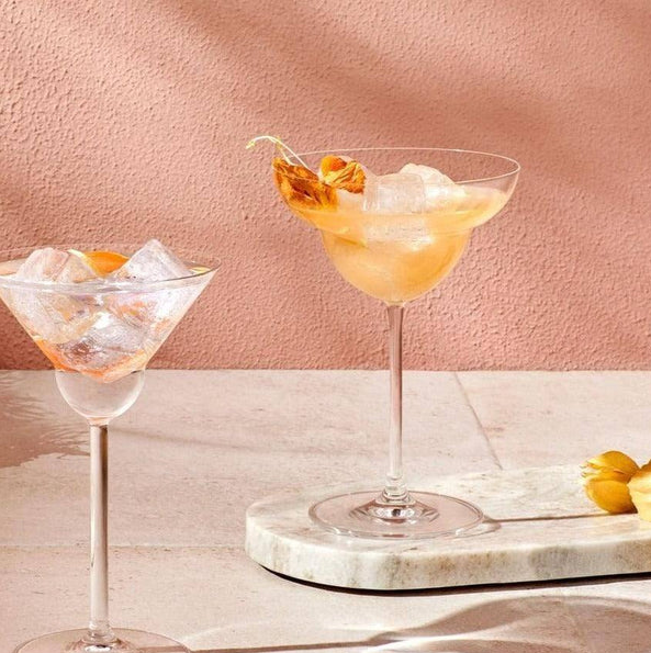 Vintage Margarita Glasses 400ml, Set of 2