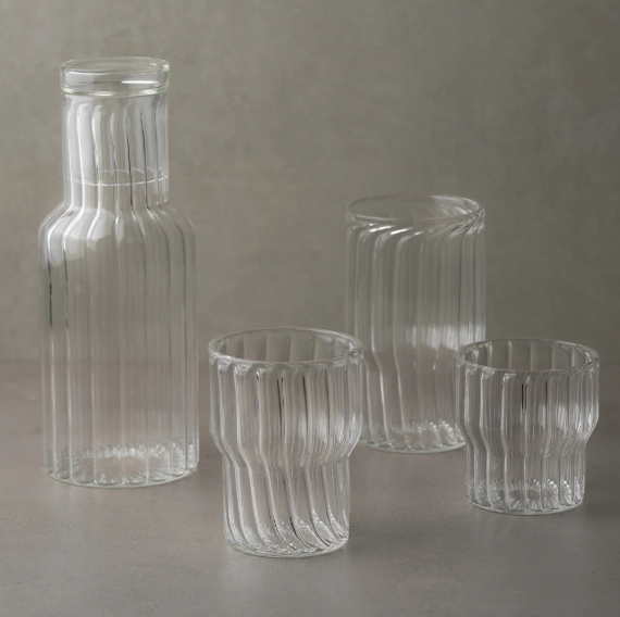 Fluted Drinking Glass - Small (Set of 2)