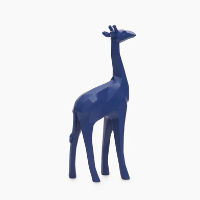 Blue Polyresin Giraffe Figurine - Small