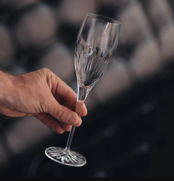 Diamante Champagne Glasses 220ml, Set of 4