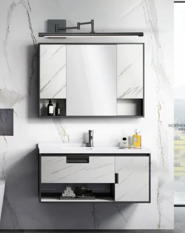 Adjustable Mirror LED Wall Light - Black