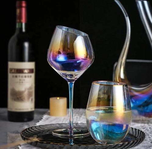Slanting Pearl Wine Goblet - Set Of 2