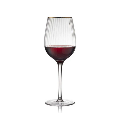 Palermo Gold Red Wine Glasses 400ml, Set of 4