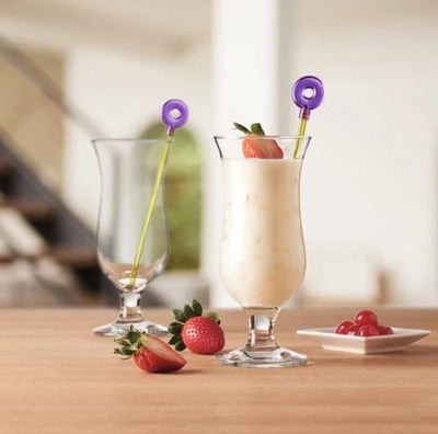 Hurricane Cocktail Glasses with Stirrers 450ml, Set of 2