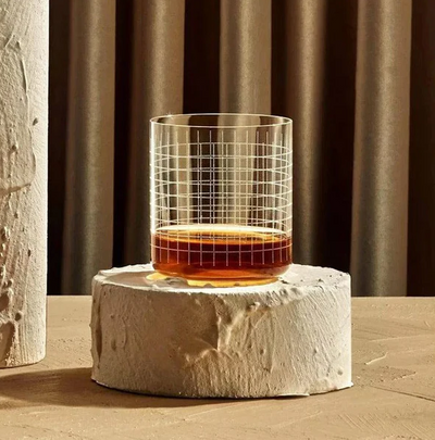 Finesse Grid Whiskey SOF Tumblers 300ml, Set of 4