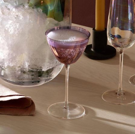Aurora Martini Glasses 195ml, Set of 4 - Polar Violet