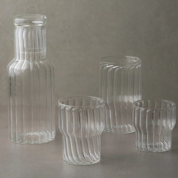 Fluted Drinking Glass - Large (Set of 2)