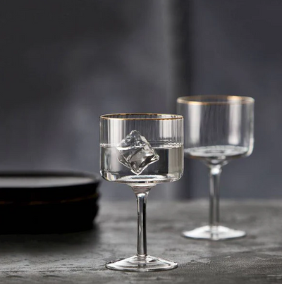Palermo Gold Vintage Gin & Tonic Glasses 320ml, Set of 4
