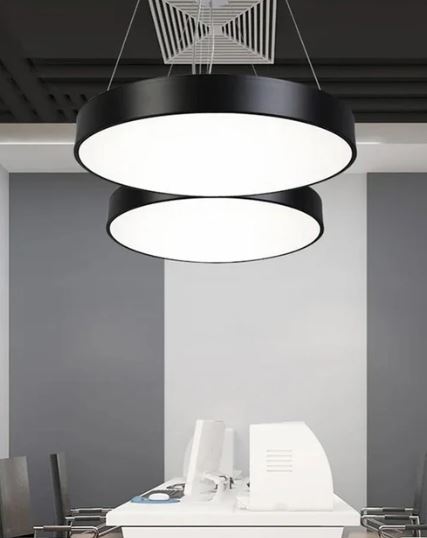 Round LED Drum Pendant Light