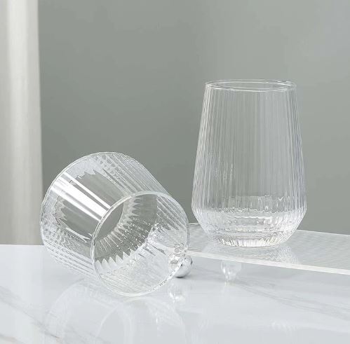 Sleek Striped Glass - Set of 6