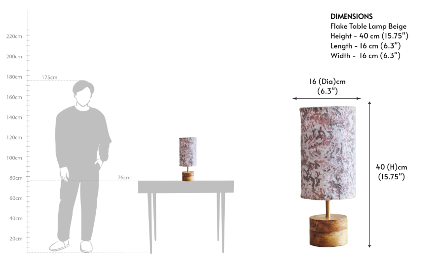 Flake Table Lamp Beige