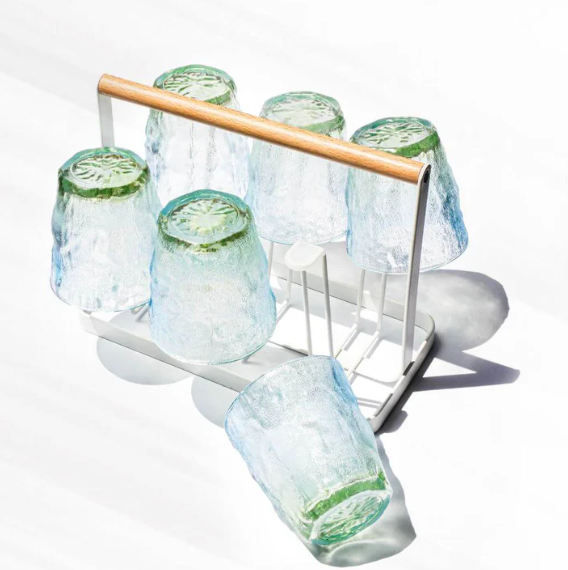 Blue-Green Gradient Glass Cup for Drinkware - 260 ml