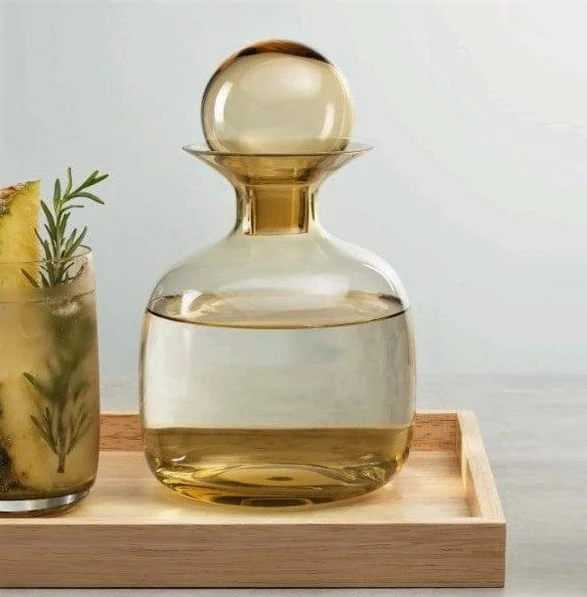 Sarabi Glass Water Carafe 750ml - Amber