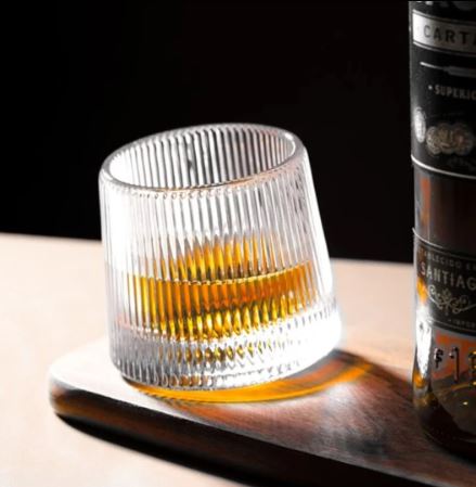 Modern Art Sparkling Spinny Drinking Glasses