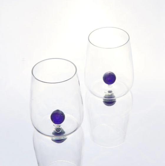 Handblown Drinking Glass - Azure (Set Of 2)