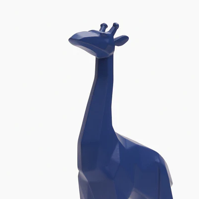 Blue Polyresin Giraffe Figurine - Small