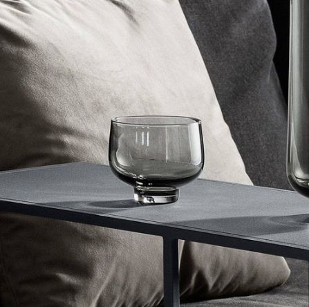 Flow Short Tumblers 220ml, Set of 2 - Smoke