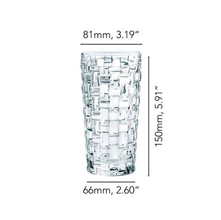 Bossa Nova Long Drink Glasses 350ml, Set of 6