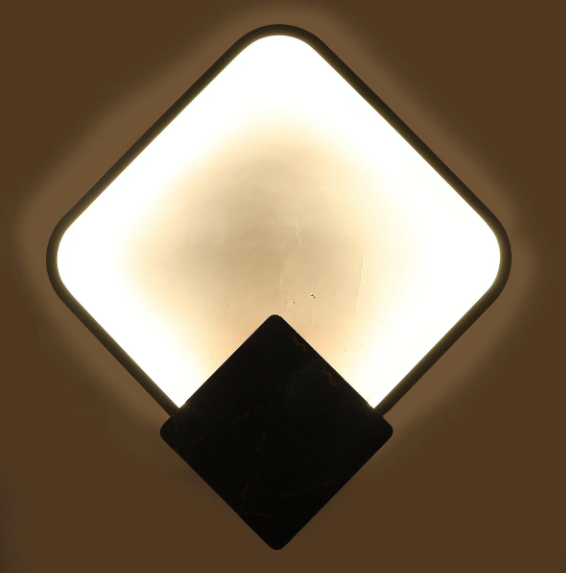 Brown And White Iron Wall Light