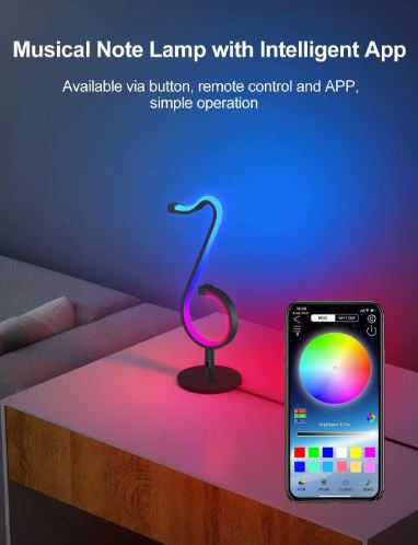 Led smart musical note light