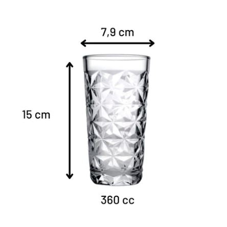 Estrella Long Drink Glasses 360ml, Set of 4