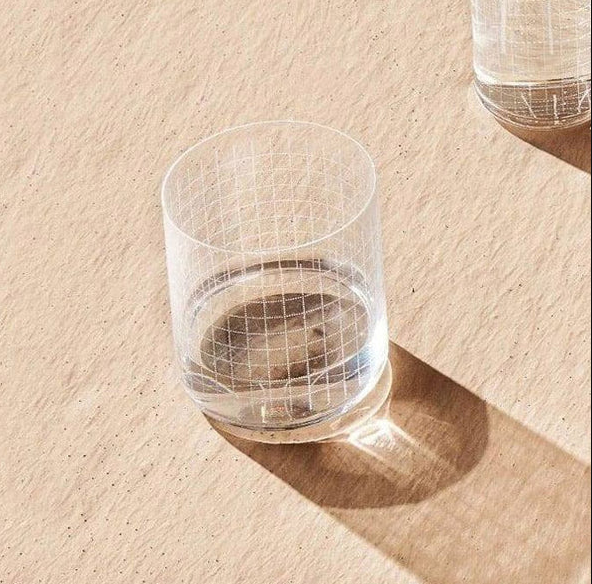 Finesse Grid Whiskey SOF Tumblers 300ml, Set of 4