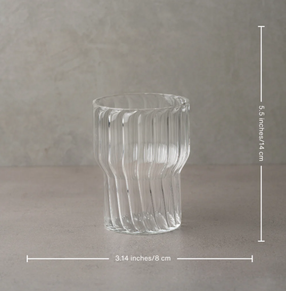 Fluted Drinking Glass - Medium (Set of 2)