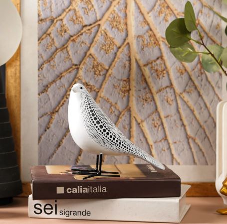 Cosmic Dots: Avian Resin Sculpture