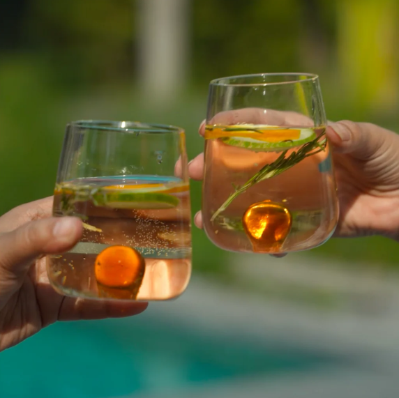 Handblown Drinking Glass - Honey (Set Of 2)