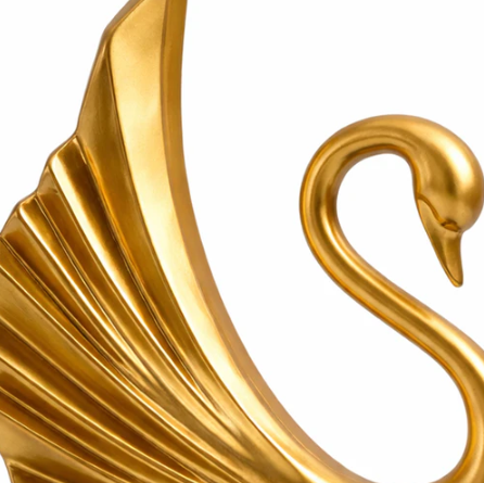 Royal Swan Sculpture Small - Bright Gold