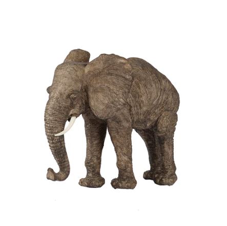 Walking Elephant Sculpture Large - Brown