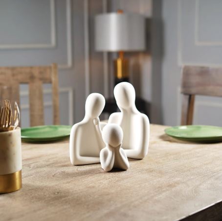 Wholeness Trio: Embracing Family Sculpture (Set of 3)