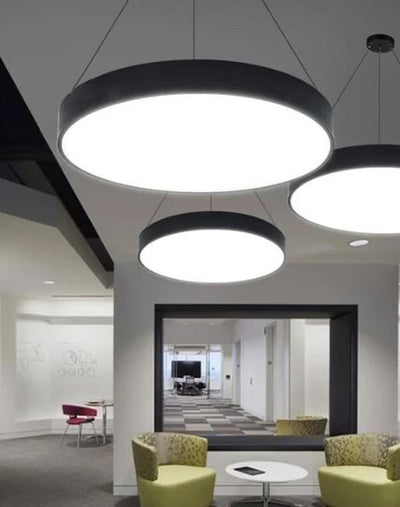 Round LED Drum Pendant Light