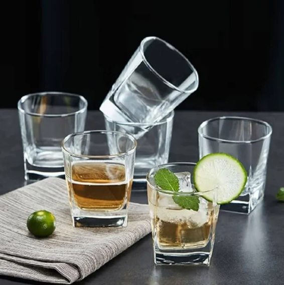 Crystal Square Shaped Glass for Juice - 250 ml