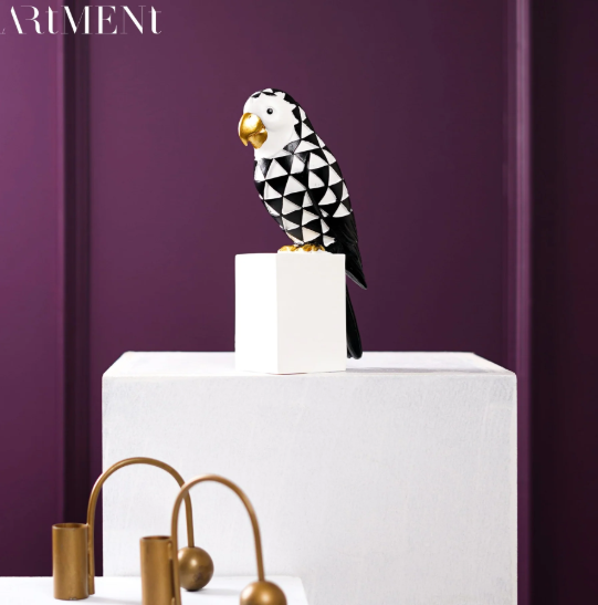 Cockatoo Symphony: Geometric Resin Beauty