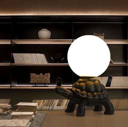 Glow shell turtle decor lamp