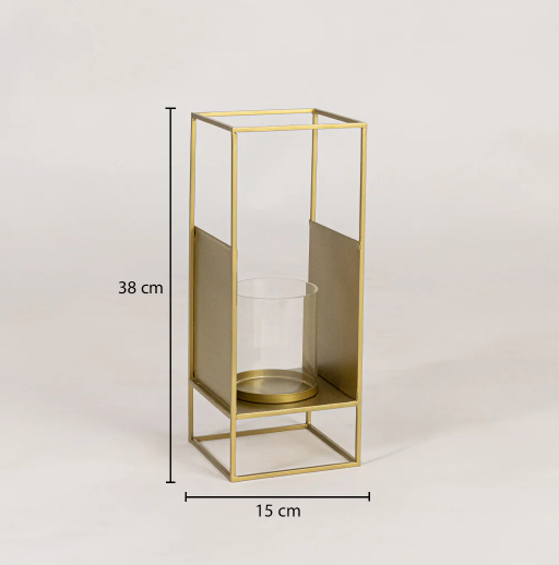 Firefly Metal Candle Lantern - Gold