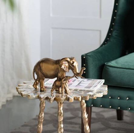 Mother & Baby Elephant Decorative Sculpture