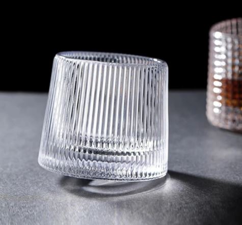 Modern Art Sparkling Spinny Drinking Glasses