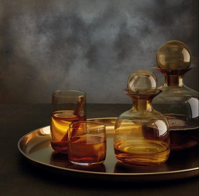 Sarabi Glass Water Carafe 750ml - Amber