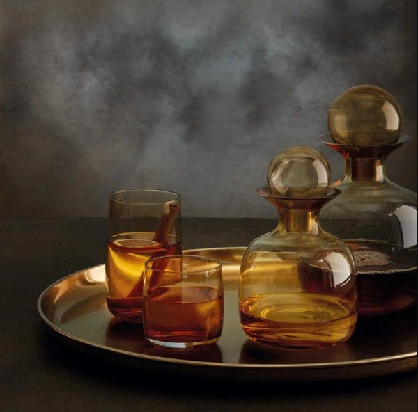 Sarabi Glass Water Carafe 750ml - Amber