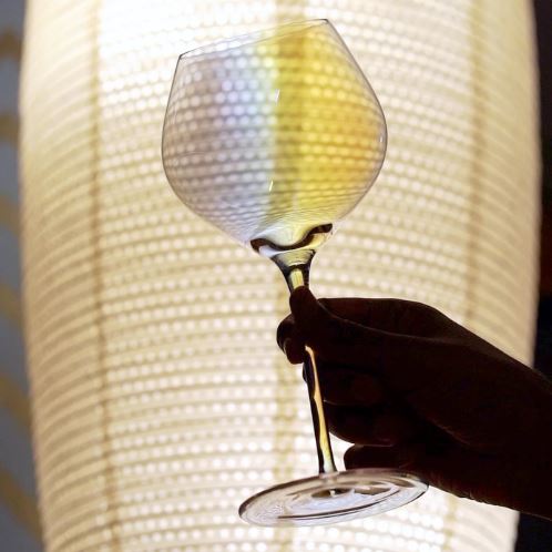 Slanting Pearl Wine Goblet - Set Of 2