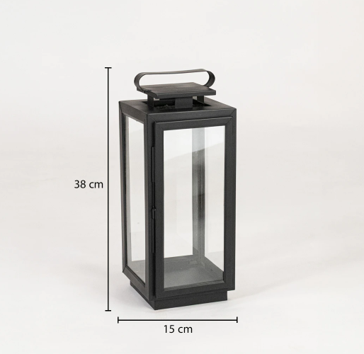 Kuba Metal Lantern - Black