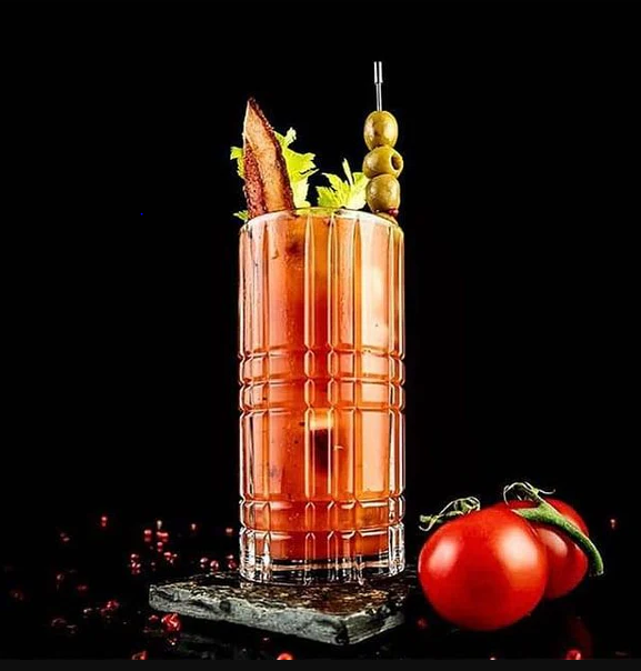 Highland Square Long Drink Glasses 375ml, Set of 6