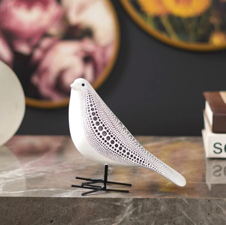 Cosmic Dots: Avian Resin Sculpture