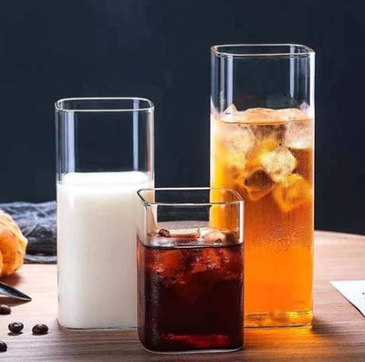 Borosilicate Square Short Tumblers, Set of 2